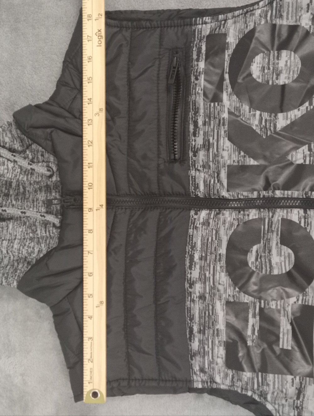 ECKO Men's Quilted Puffer Vest in Black & Heather Gray Size Large NWT - Picture 11 of 14